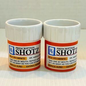 Big Mouth Toys Funny Ceramic 2” Prescription Bottle Liquor Shot Glass